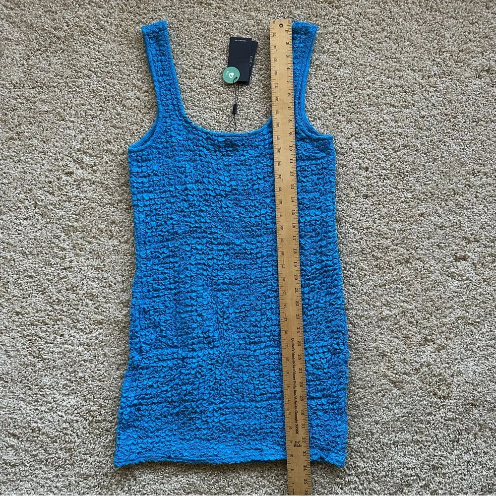 Rails Julie Smocked‎ Dress Bay Blue Size L New With Tags - Picture 3 of 6